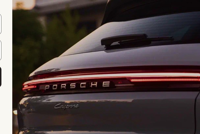 Luxury car rear view