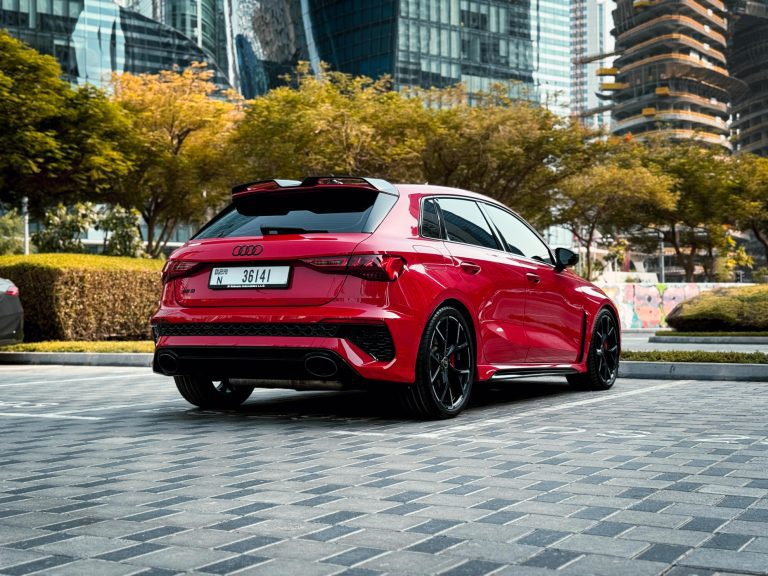 Luxury car rear view